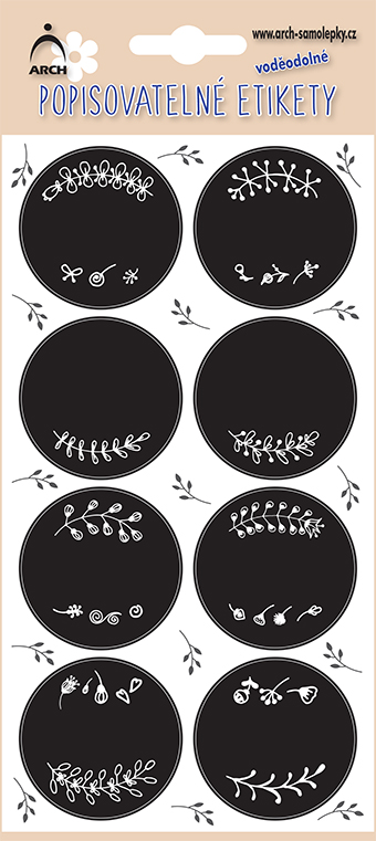 Popisovatelné etikety větvičky - 40 etiket v blistru