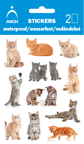 Voděodolné samolepky - kočky 02