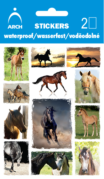Voděodolné samolepky - koně 01