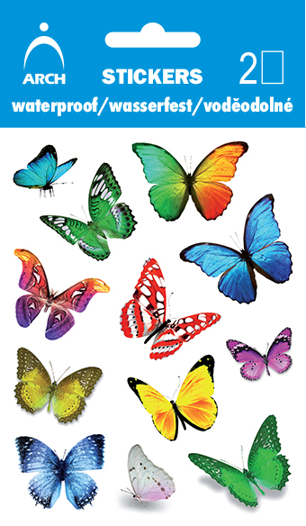 Voděodolné samolepky - motýli 02