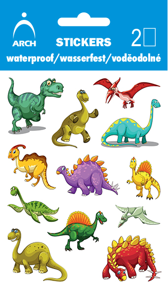 Voděodolné samolepky - dinosauři 01