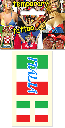 Temporary tattoo for fans - Italy