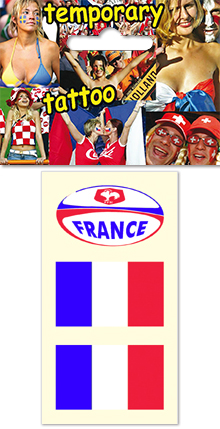 Temporary tattoo for fans - France