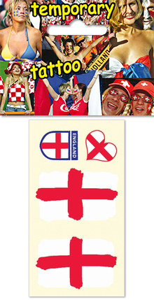 Temporary tattoo for fans - England