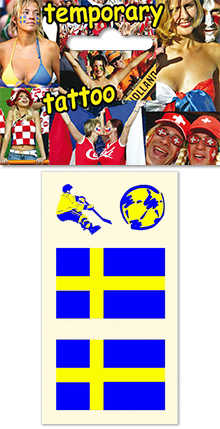 Temporary tattoo for fans - Sweden