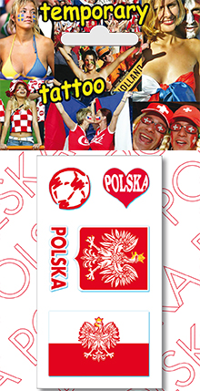 Temporary tattoo for fans - Poland