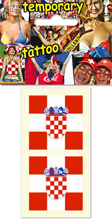 Temporary tattoo for fans - Croatia