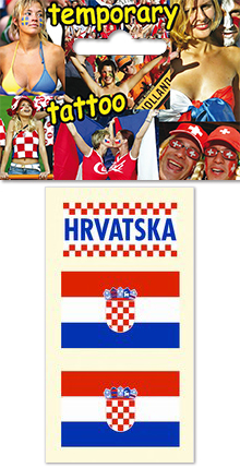 Temporary tattoo for fans - Croatia