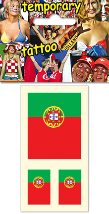 Temporary tattoo for fans - Portugal
