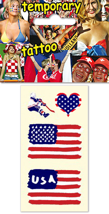 Temporary tattoo for fans - USA