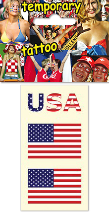 Temporary tattoo for fans - USA