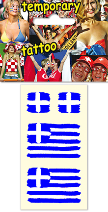 Temporary tattoo for fans - Greece