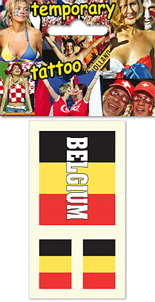 Temporary tattoo for fans - Belgium