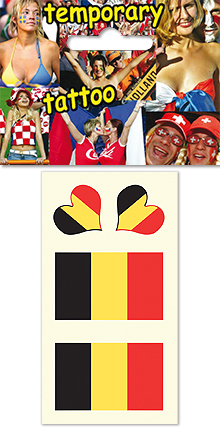 Temporary tattoo for fans - Belgium