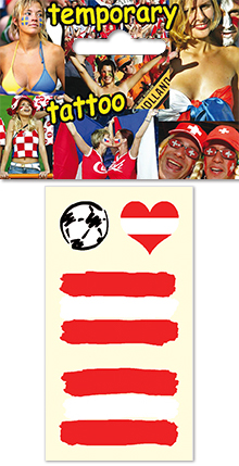 Temporary tattoo for fans - Austria