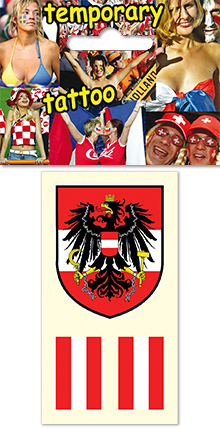 Temporary tattoo for fans - Austria