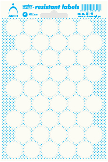 Voděodolná samolepicí kolečka 17 mm - transparentn