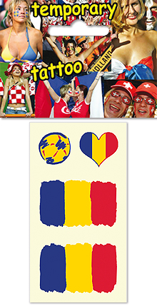 Temporary tattoo for fans - Romania