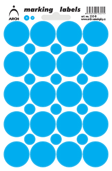 Samolepicí kolečka 25 mm - modrá