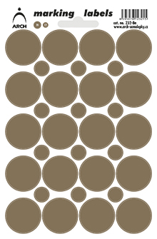 Samolepicí kolečka 25 mm - hnědá