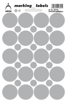 Samolepicí kolečka 25 mm - šedá