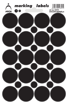 Samolepicí kolečka 25 mm - černá