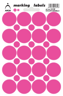 Neonová kolečka 25 mm - růžová