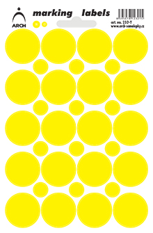 Samolepicí kolečka 25 mm - žlutá