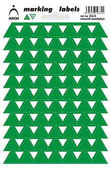 Samolepicí trojúhelníky 15 mm - zelené