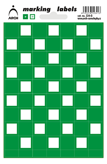 Samolepicí čtverečky 15 mm - zelené