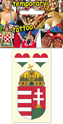 Temporary tattoo for fans - Hungary