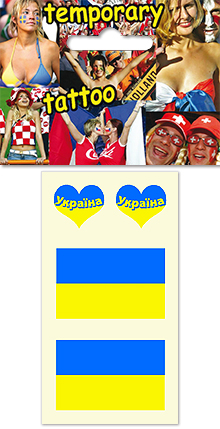 Temporary tattoo for fans - Ukraine