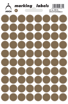 Samolepicí kolečka 12 mm - hnědá