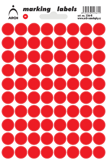 Samolepicí kolečka 12 mm - červená