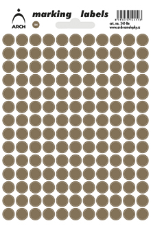 Samolepicí kolečka 8 mm - hnědá