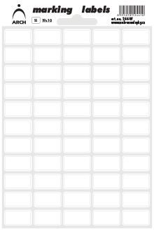 Samolepicí obdélníčky 19x10 mm - bílé