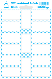 Voděodolné samolepicí obdélníčky 40x20 mm - bílé