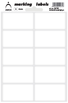 Samolepicí obdélníčky 50x26 mm - bílé