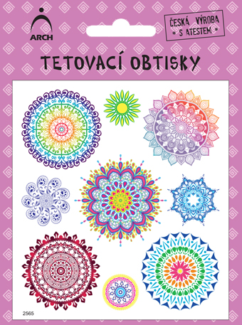 Dětské tetovací obtisky - mandaly 03