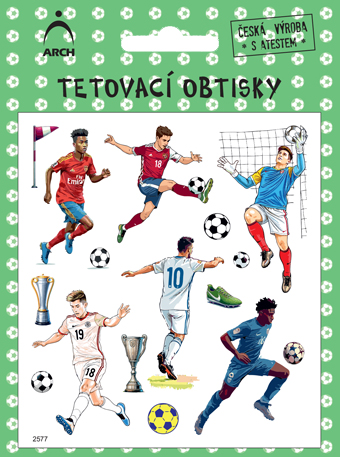 Dětské tetovací obtisky - fotbalisti 03