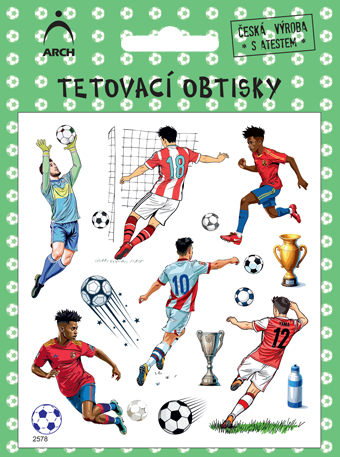 Dětské tetovací obtisky - fotbalisti 04