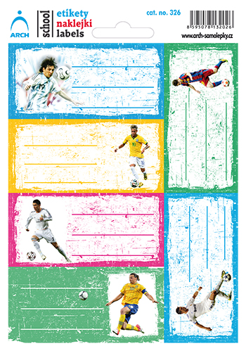 Školní štítky - Fotbalové hvězdy