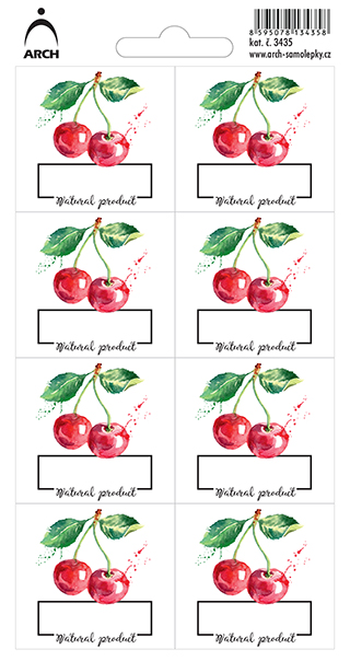 TŘEŠNĚ/VIŠNĚ - Natural product - 8 voděodolných et