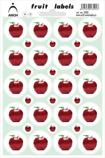 Jablka na uzávěry - 20 + 12 etiket