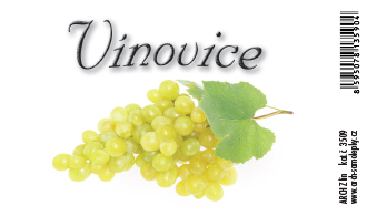 Vínovice - etiketa 8,5 x 5,5 cm