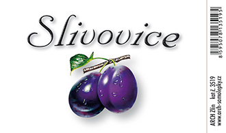 Slivovice - etiketa 8,5 x 5,5 cm
