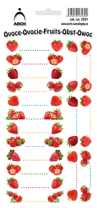 Domácí výroba - JAHODY - 18 etiket