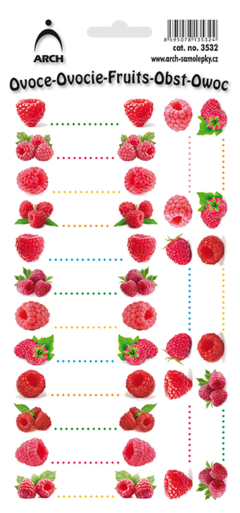 Domácí výroba - MALINY - 18 etiket