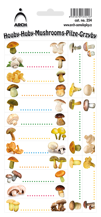Domácí výroba - HOUBY - 18 etiket