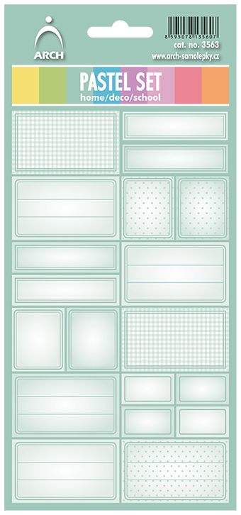DEKORAČNÍ etikety - Pastel set - zelenkavé